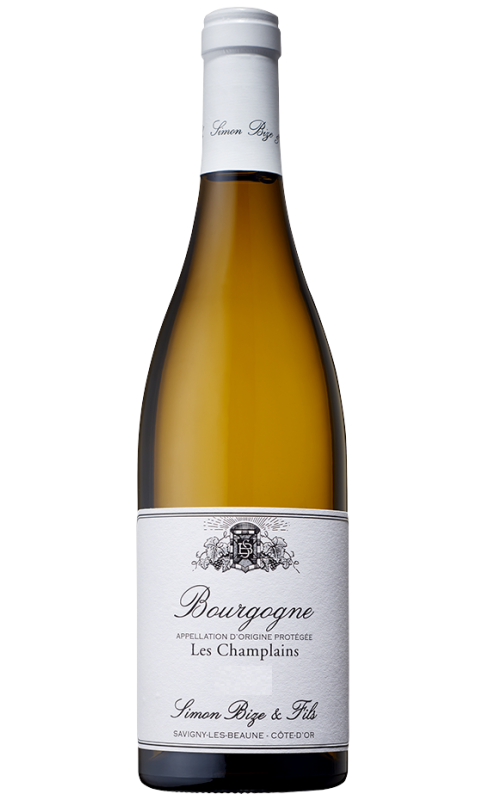 Photographie d'une bouteille de vin blanc Bize Les Champlains 2020 Bgne Blc 75cl Crd