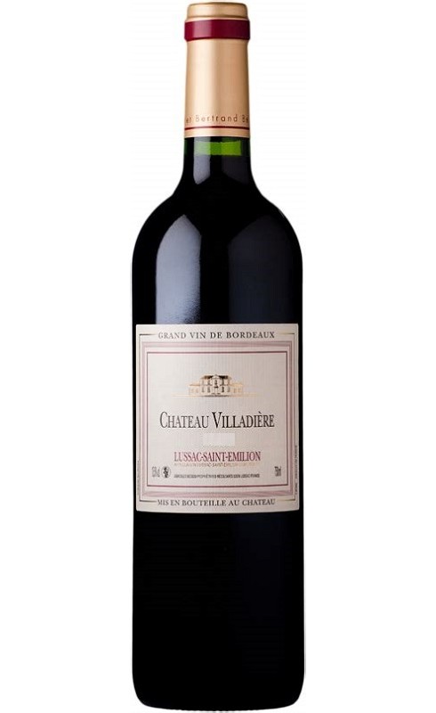 Photographie d'une bouteille de vin rouge Bessou Villadiere 2021 St-Emilion Lussac Rge 75cl Crd