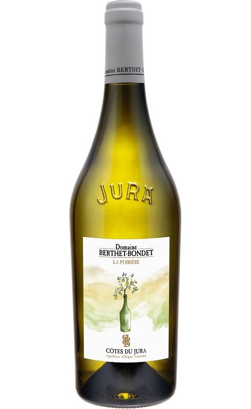 Photographie d'une bouteille de vin blanc Berthet-Bondet La Poiriere 2022 Cdjura Blc Bio 75cl Crd