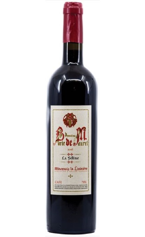 Photographie d'une bouteille de vin rouge Borie La Feline 2021 Minervois Rge Bio 1 5 L Crd