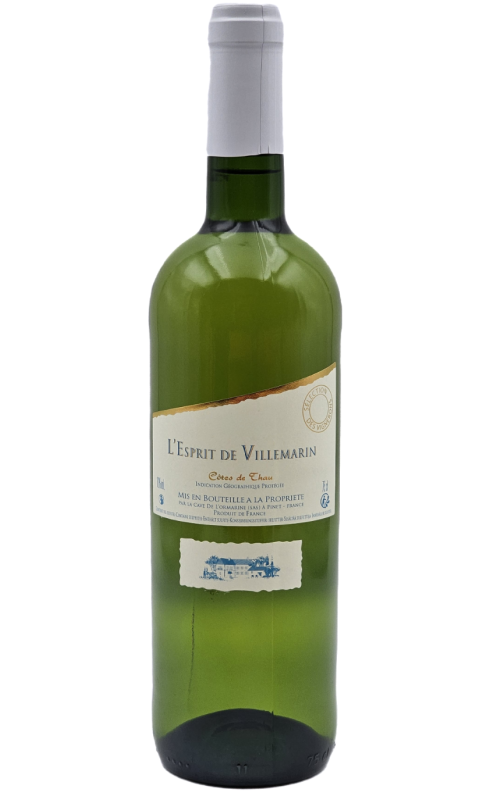 Photographie d'une bouteille de vin blanc Ormarine Esprit De Villemarin 2023 Cdthau Blc 75cl Crd