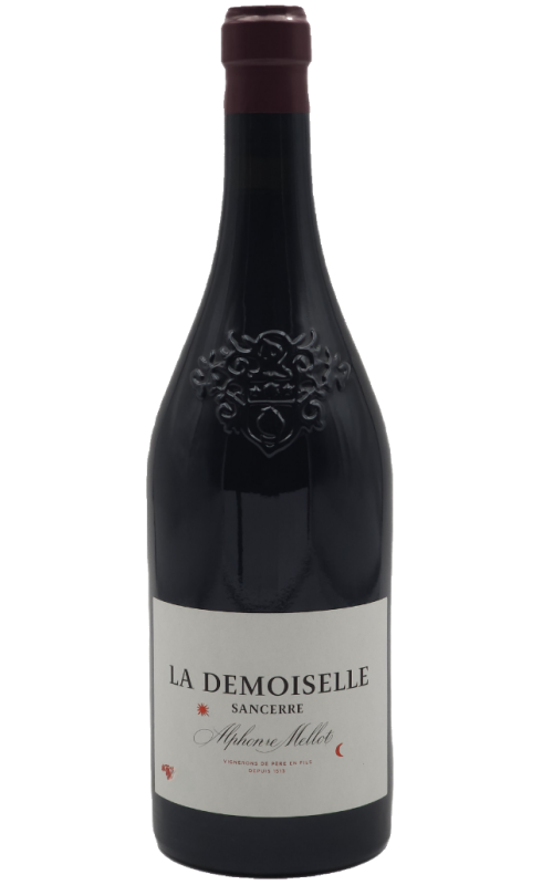 Photographie d'une bouteille de vin rouge Mellot La Demoiselle 2019 Sancerre Rge Bio 75cl Crd