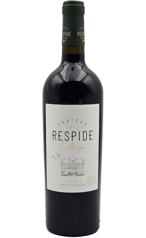 Photographie d'une bouteille de vin rouge Cht Respide Callipyge 2020 Graves Rge 75cl Crd