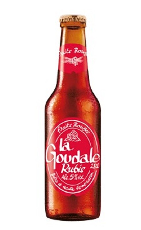 Photographie d'une bouteille de bière La Goudale Rubis 5 25cl Crd
