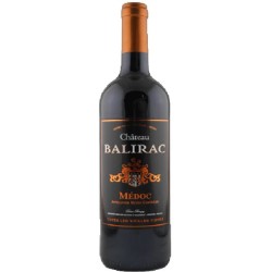 Photographie d'une bouteille de vin rouge Cht Balirac 2020 Medoc Rge 75cl Crd