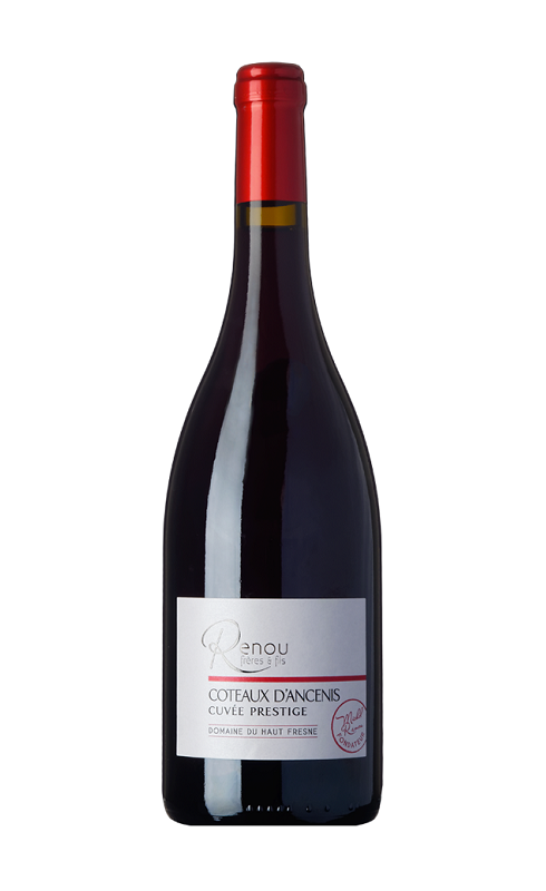 Photographie d'une bouteille de vin rouge Renou Gamay Ecochere Prestige 2021 Ancenis Rge 75cl Crd