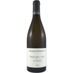 Photographie d'une bouteille de vin blanc Raquillet Les Veleys 2021 Mercurey Blc 75cl Crd
