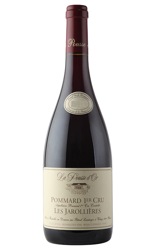 Photographie d'une bouteille de vin rouge Pousse D Or Les Jarollieres 2020 Pommard Rge 75 Cl Crd