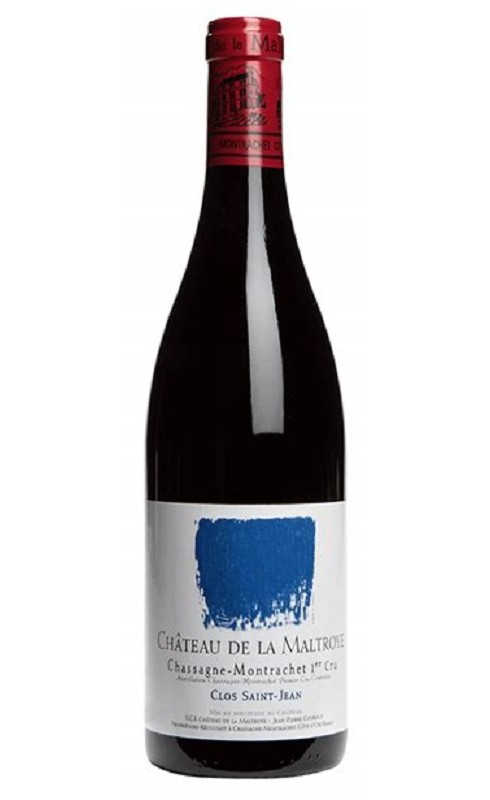 Photographie d'une bouteille de vin rouge Maltroye Clos St Jean 2021 Ch-Mtrac 1er Cru Rge 75cl Crd