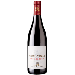Photographie d'une bouteille de vin rouge Jaume Grand Veneur Cotes Du Rhone 2022 Rge Bio 75cl Crd