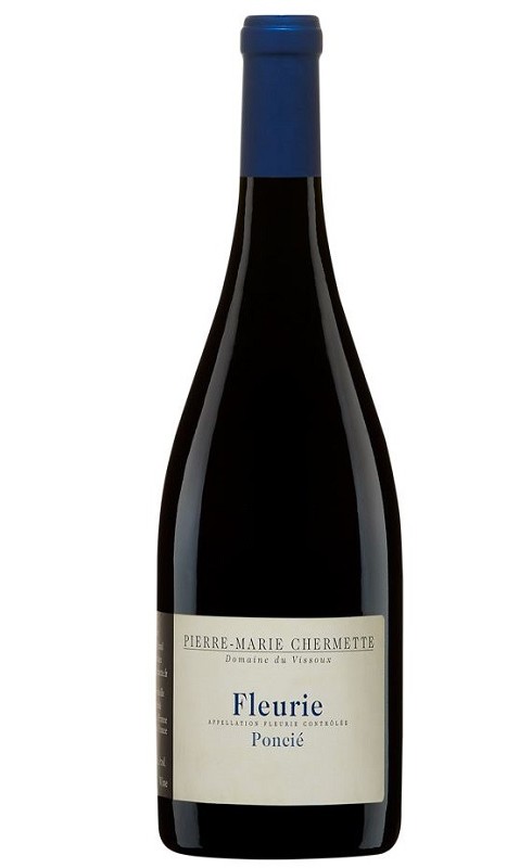 Photographie d'une bouteille de vin rouge Chermette Poncie 2022 Fleurie Rge 75 Cl Crd