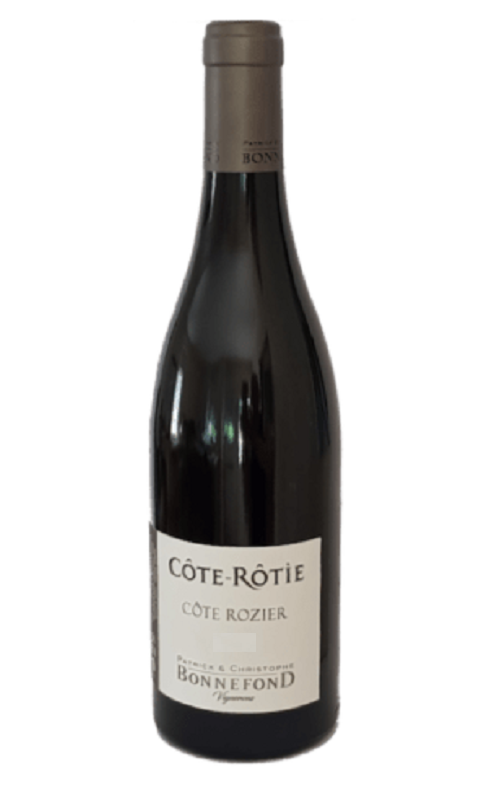 Photographie d'une bouteille de vin rouge Bonnefond Rozier 2021 Cote-Rotie Rge 75 Cl Crd