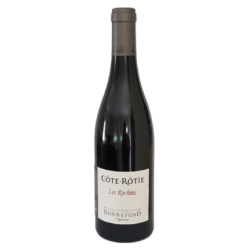 Photographie d'une bouteille de vin rouge Bonnefond Les Rochins 2021 Cote-Rotie Rge 75 Cl Crd