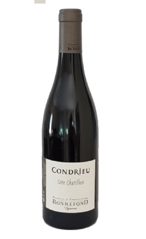 Photographie d'une bouteille de vin blanc Bonnefond Cote Chatillon 2022 Condrieu Blc 75cl Crd