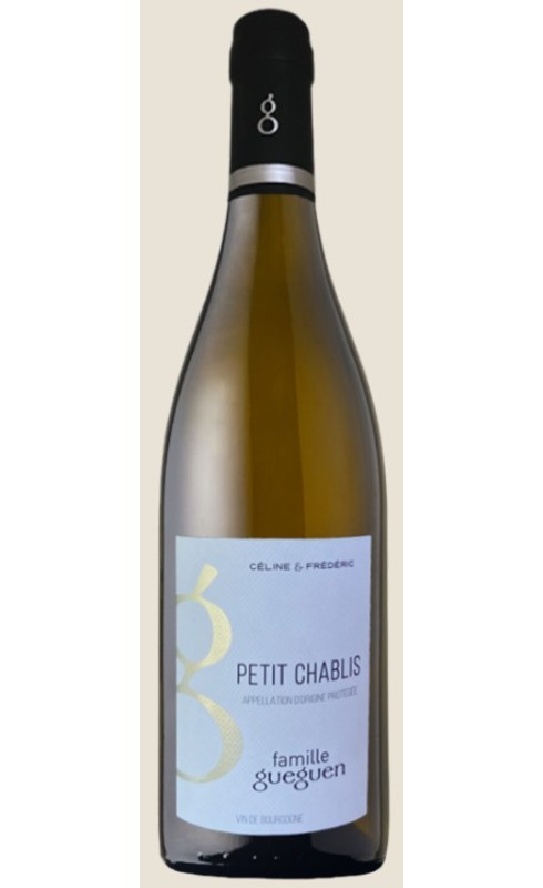 Photographie d'une bouteille de vin blanc Gueguen Petit Chablis 2022 Blc 75 Cl Crd