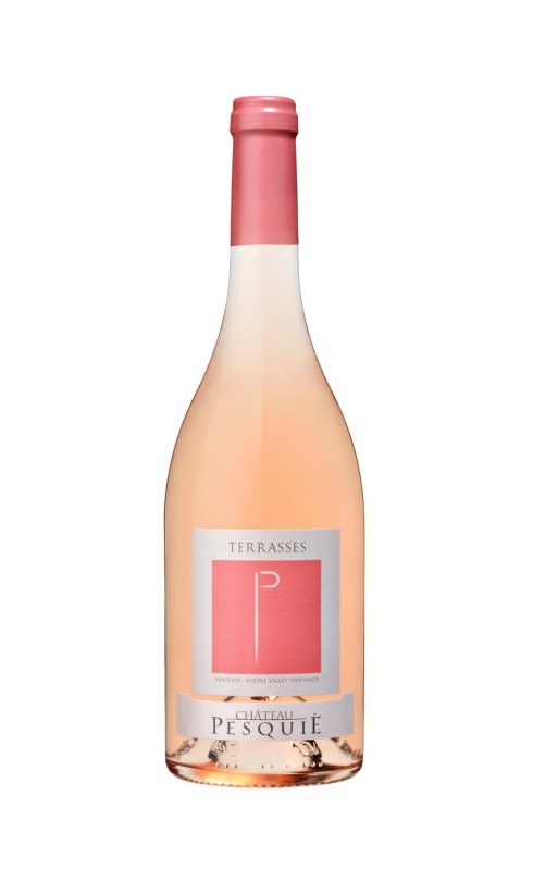 Photographie d'une bouteille de vin rosé Pesquie Les Terrasses 2022 Ventoux Rose Bio 75cl Crd