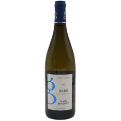 Photographie d'une bouteille de vin blanc Gueguen Chablis 2022 Blc 37 5 Cl Crd