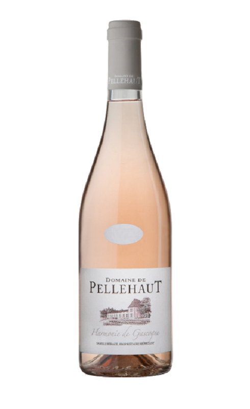 Photographie d'une bouteille de vin rosé Pellehaut Harmonie 2023 Igp Cotes Gascogne Rose 75cl Crd