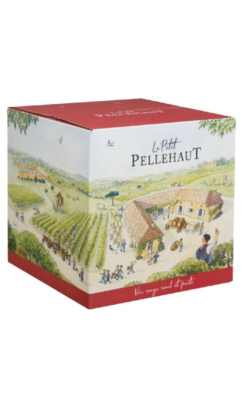 Photographie d'une bouteille de vin rouge Pellehaut Le Petit Pellehaut Igp Cdgascon Rge 5 L Crd