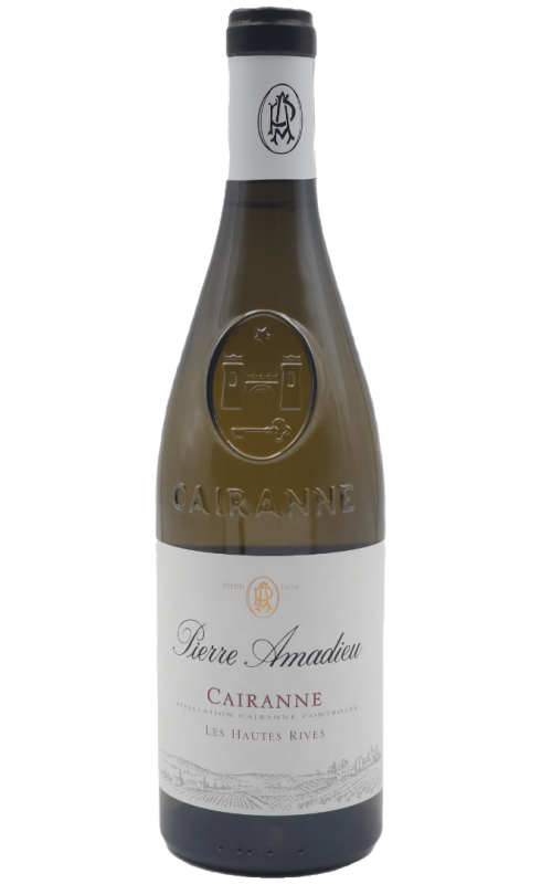 Photographie d'une bouteille de vin blanc Amadieu Les Hautes Rives 2022 Cairanne Blc 75cl Crd