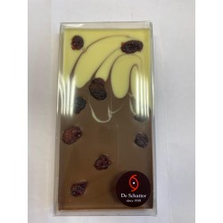 Photographie d'un produit d'épicerie Maison Chuques Plaquette Chocolat Lait Blc Fruit Sec 100g