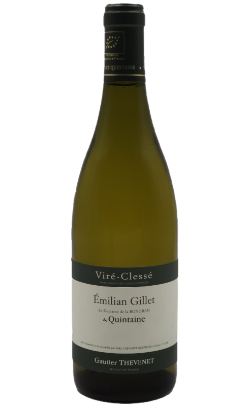 Photographie d'une bouteille de vin blanc Thevenet Emilian Gillet 2021 Vire-Clesse Blc 75 Cl Crd