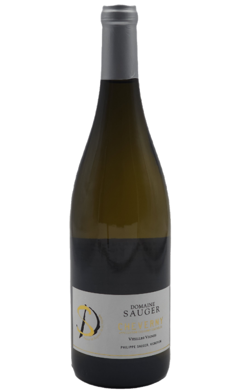 Photographie d'une bouteille de vin blanc Sauger Vieilles Vignes 2023 Cheverny Blc 75cl Crd