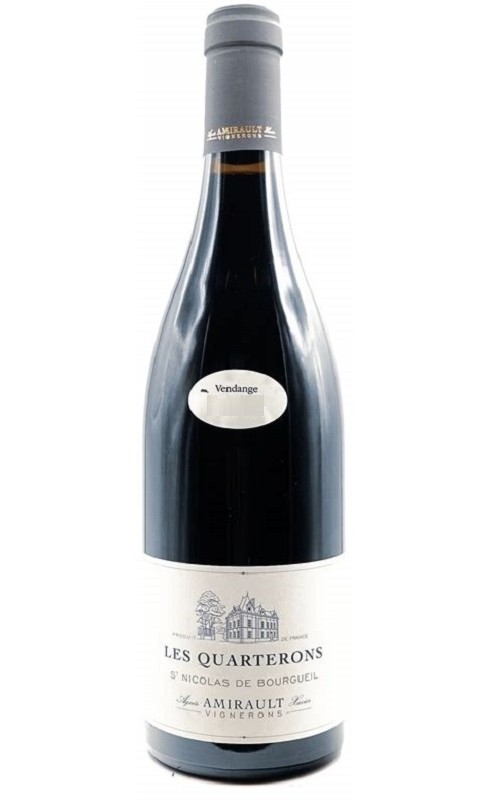 Photographie d'une bouteille de vin rouge Amirault Quarterons 2022 St Nico-Bourg Rge Bio 75cl Crd