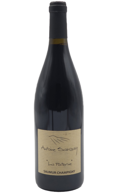 Photographie d'une bouteille de vin rouge Sanzay La Paterne 2022 Saumur Rge Bio 75cl Crd