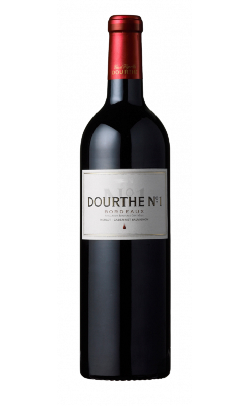 Photographie d'une bouteille de vin rouge Dourthe Dourthe N 1 2020 Bdx Rge 1 5 L Crd