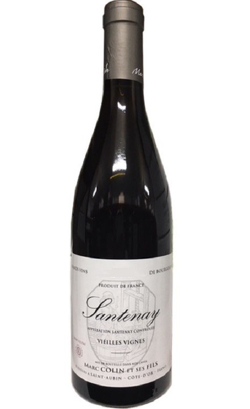 Photographie d'une bouteille de vin rouge Colin Santenay Vv 2020 Rge 75cl Crd