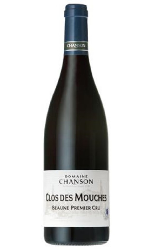 Photographie d'une bouteille de vin rouge Chanson Clos Des Mouches 2017 1er Cru Beaune Rge 75cl Crd