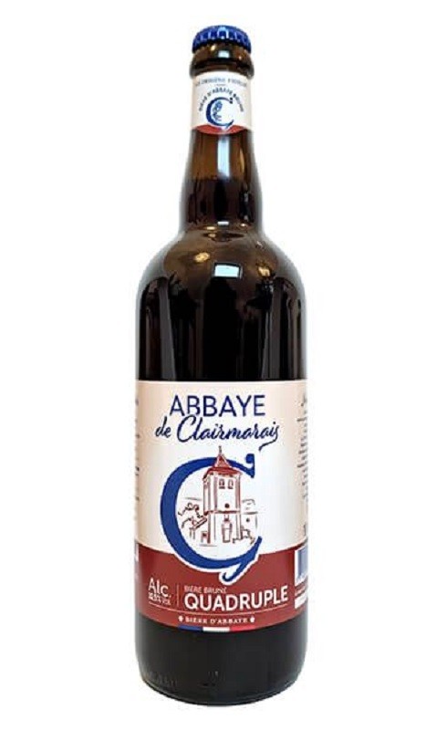 Photographie d'une bouteille de bière Abbaye De Clairmarais Quadruple 10 5 75cl Crd