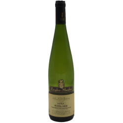 Photographie d'une bouteille de vin blanc Ziegler Vignoble De Mittelwihr 2022 Riesling Blc 75cl Crd