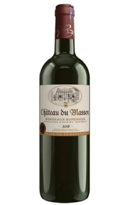 Photographie d'une bouteille de vin rouge Cht Du Masson 2019 Bdx Sup Rge 75cl Crd