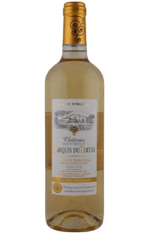 Photographie d'une bouteille de vin blanc Cht Haute Brande 2022 Bergerac Blc Moelleux 75cl Crd