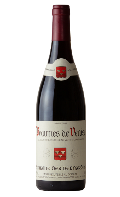 Photographie d'une bouteille de vin rouge Bernardins Beaumes De Venise 2021 Rge 75cl Crd