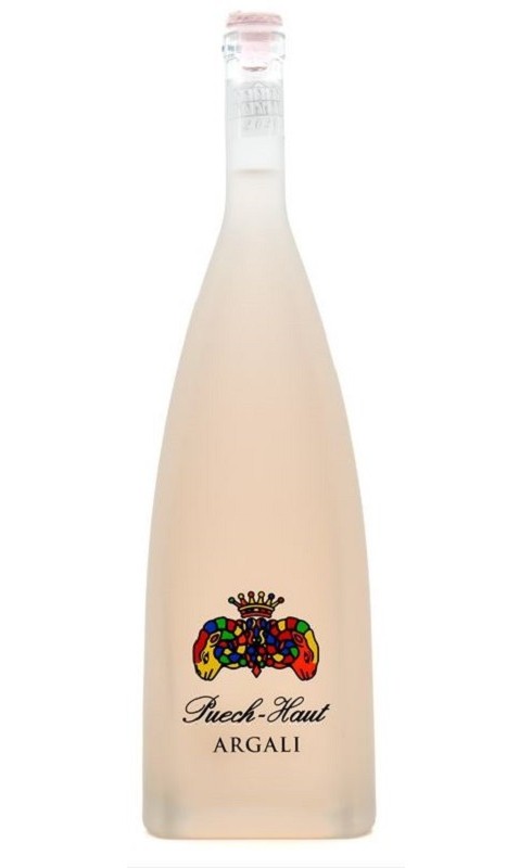 Photographie d'une bouteille de vin rosé Puech Haut Argali 2023 Igp Pays D Oc Rose 75cl Crd