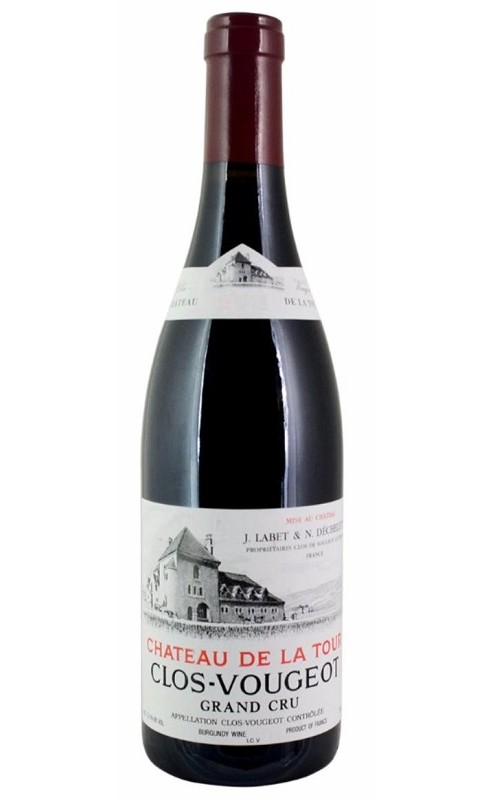 Photographie d'une bouteille de vin rouge Labet Chateau De La Tour 2020 Gc Clos Vougeot Rge 1 5l Crd