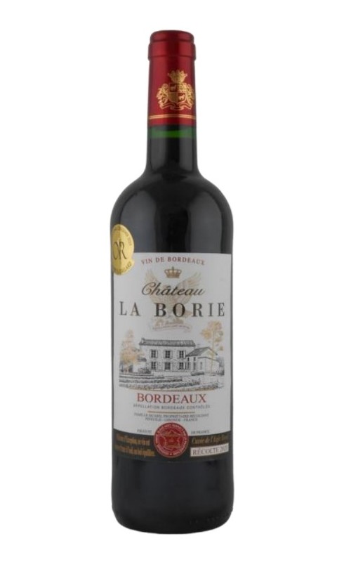 Photographie d'une bouteille de vin rouge Cht La Borie - Cuvee Aigle Royal 2022 Bdx Aoc Rge 75cl Crd