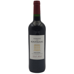Photographie d'une bouteille de vin rouge Moulinier Rouvignac 2021 Igp Pays D Oc Rge 75cl Crd