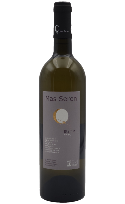 Photographie d'une bouteille de vin blanc Mas Seren Etamin 2023 Igp Cevenes Blc Bio 75cl Crd