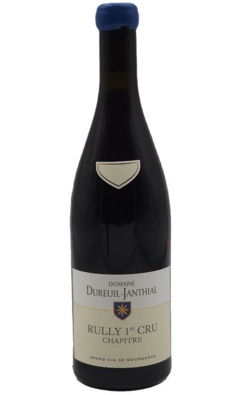Photographie d'une bouteille de vin rouge Dureuil-Janthial Chapitre 2021 Rully 1er Cru Rge 75cl Crd