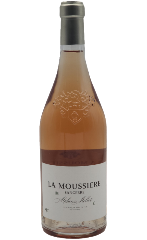 Photographie d'une bouteille de vin rosé Mellot La Moussiere 2020 Sancerre Rose Aoc 75 Cl Crd