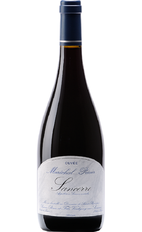 Photographie d'une bouteille de vin rouge Prieur Marechal Prieur 2015 Sancerre Rge 75cl Crd