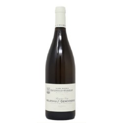 Photographie d'une bouteille de vin blanc Gaunoux Genevrieres 1er Cru 2022 Meursault Blc 75cl Crd