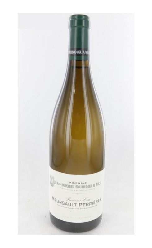 Photographie d'une bouteille de vin blanc Gaunoux Les Perrieres 1er Cru 2022 Meursault Blc 75cl Crd