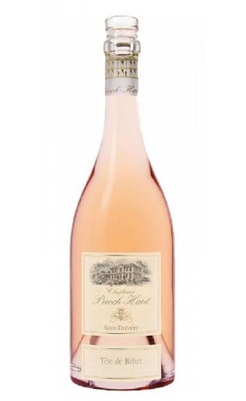 Photographie d'une bouteille de vin rosé Puech Haut Tete De Belier 2023 Cdlgdoc Rose 75cl Crd