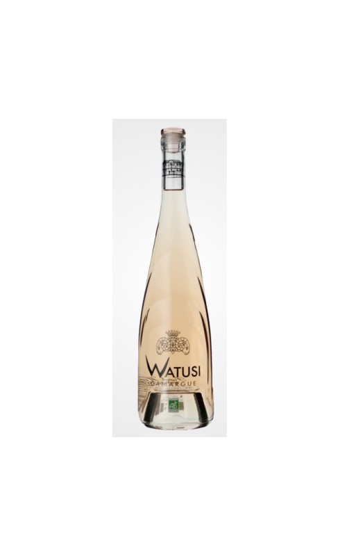 Photographie d'une bouteille de vin rosé Puech Haut Watusi 2023 Igp Sable De Camargue Rose 75cl Crd