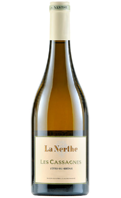 Photographie d'une bouteille de vin blanc La Nerthe Les Cassagnes De La Nerthe 2020 Cdr Blc 75cl Crd